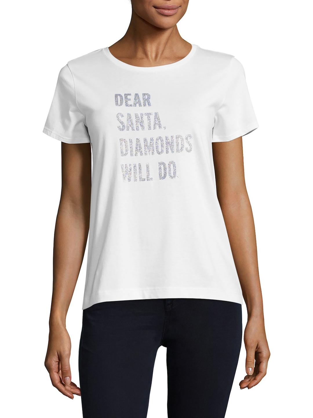 Kate Spade Cotton Dear Santa Tee in 