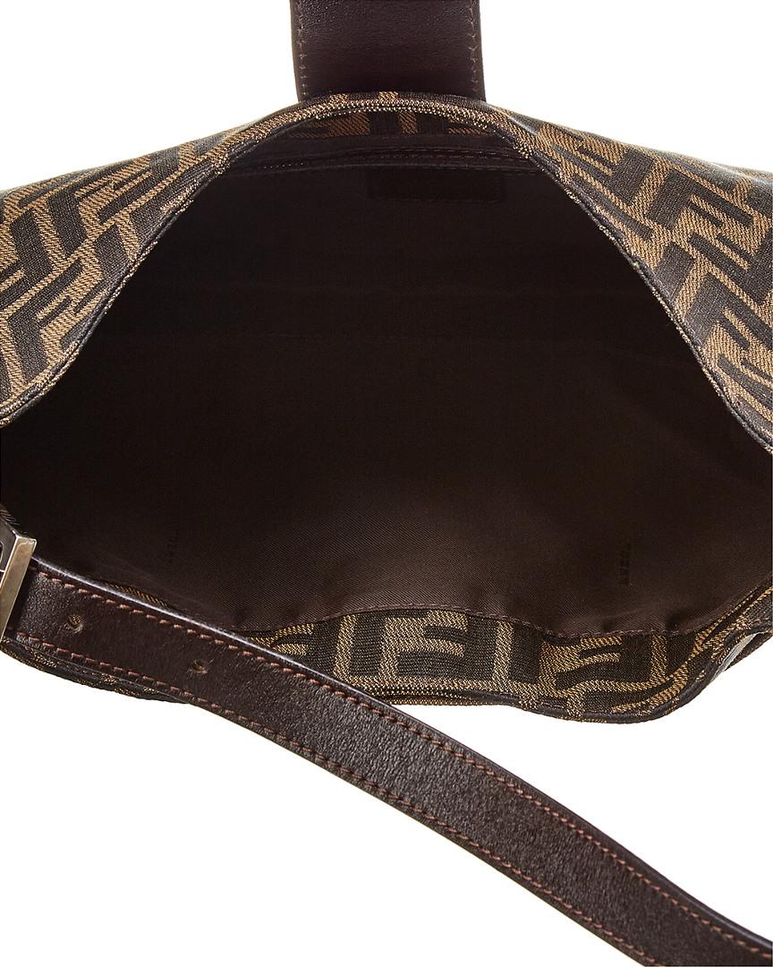 Fendi Brown Zucca Canvas Flap Shoulder Bag QBB0593J0B806