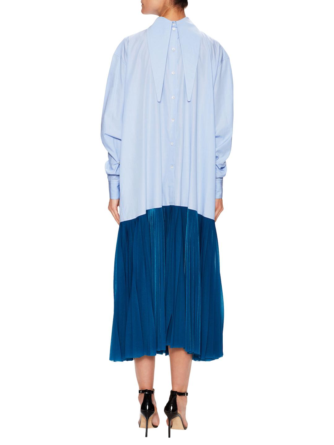 Celine Cotton Pleated Shirtdress in 