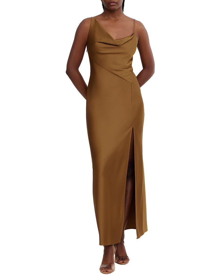 significant other anabell cowl neck maxi dress Annabel Bias touch satin Anarelle | Black Satin Cowl-Neck