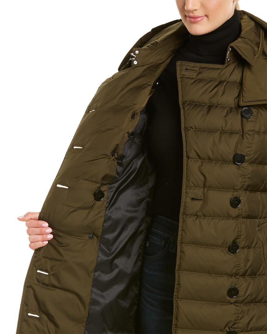 burberry detachable hood belted puffer coat