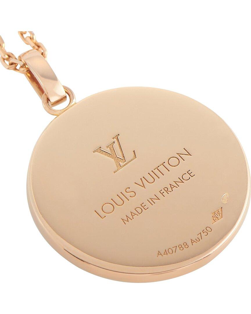 LOUIS VUITTON 18K Pink Gold Diamond Malachite Color Blossom Extra