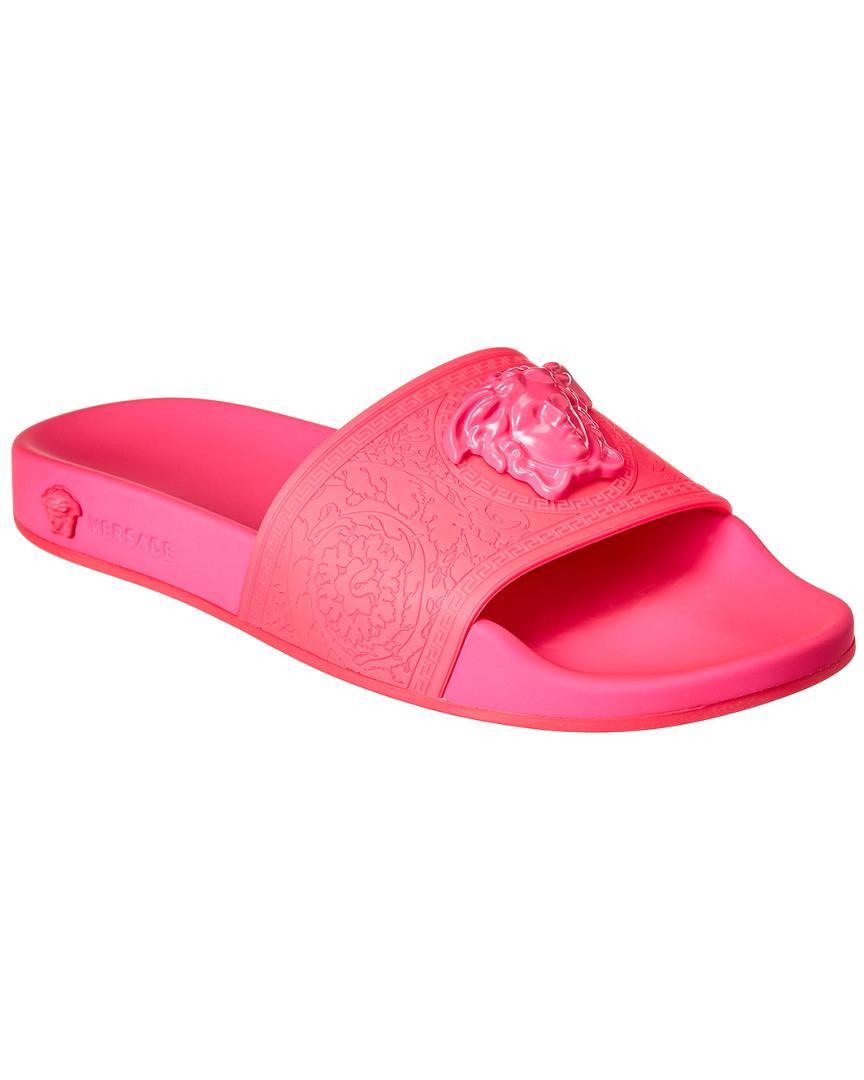 Versace Synthetic Baroque Medusa Slide in Pink - Lyst