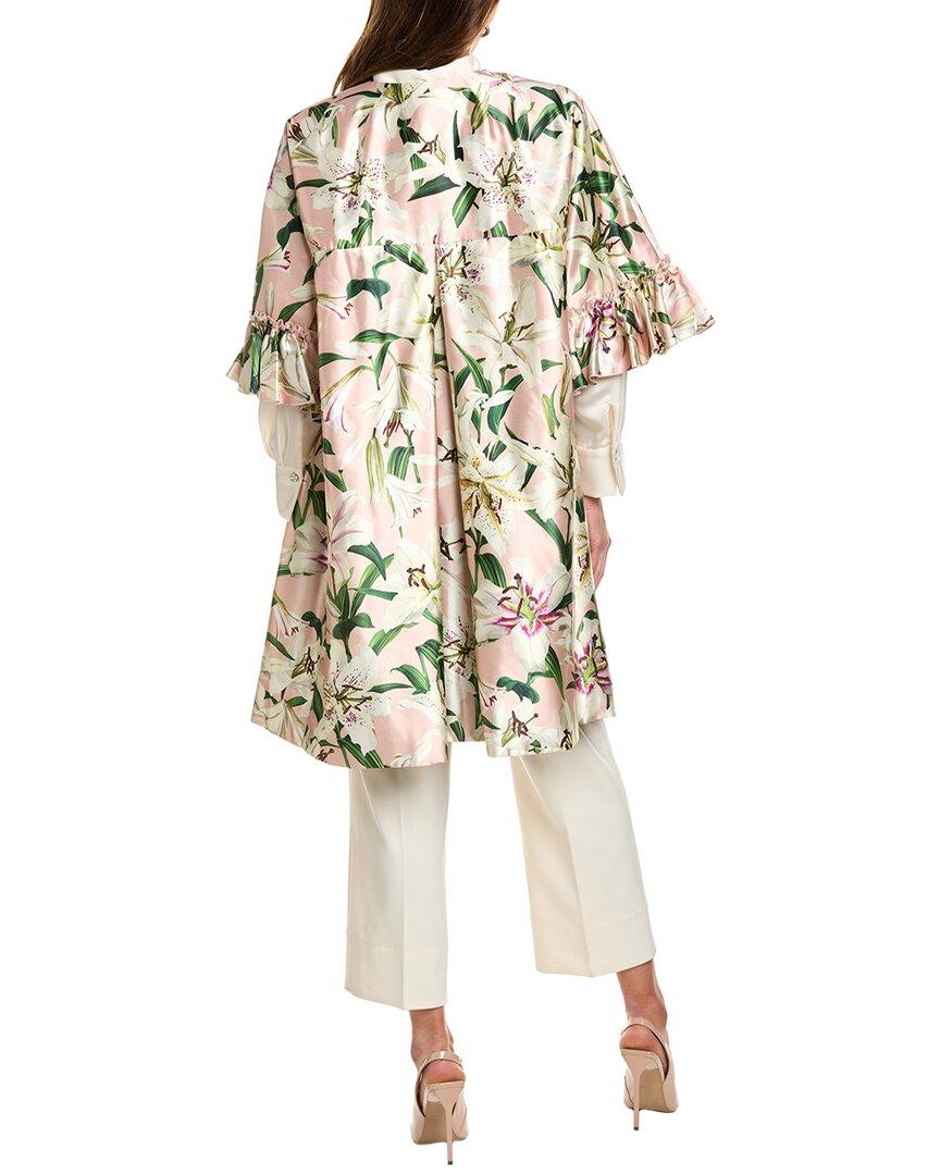 Dolce Gabbana Silk Coat in White Lyst UK