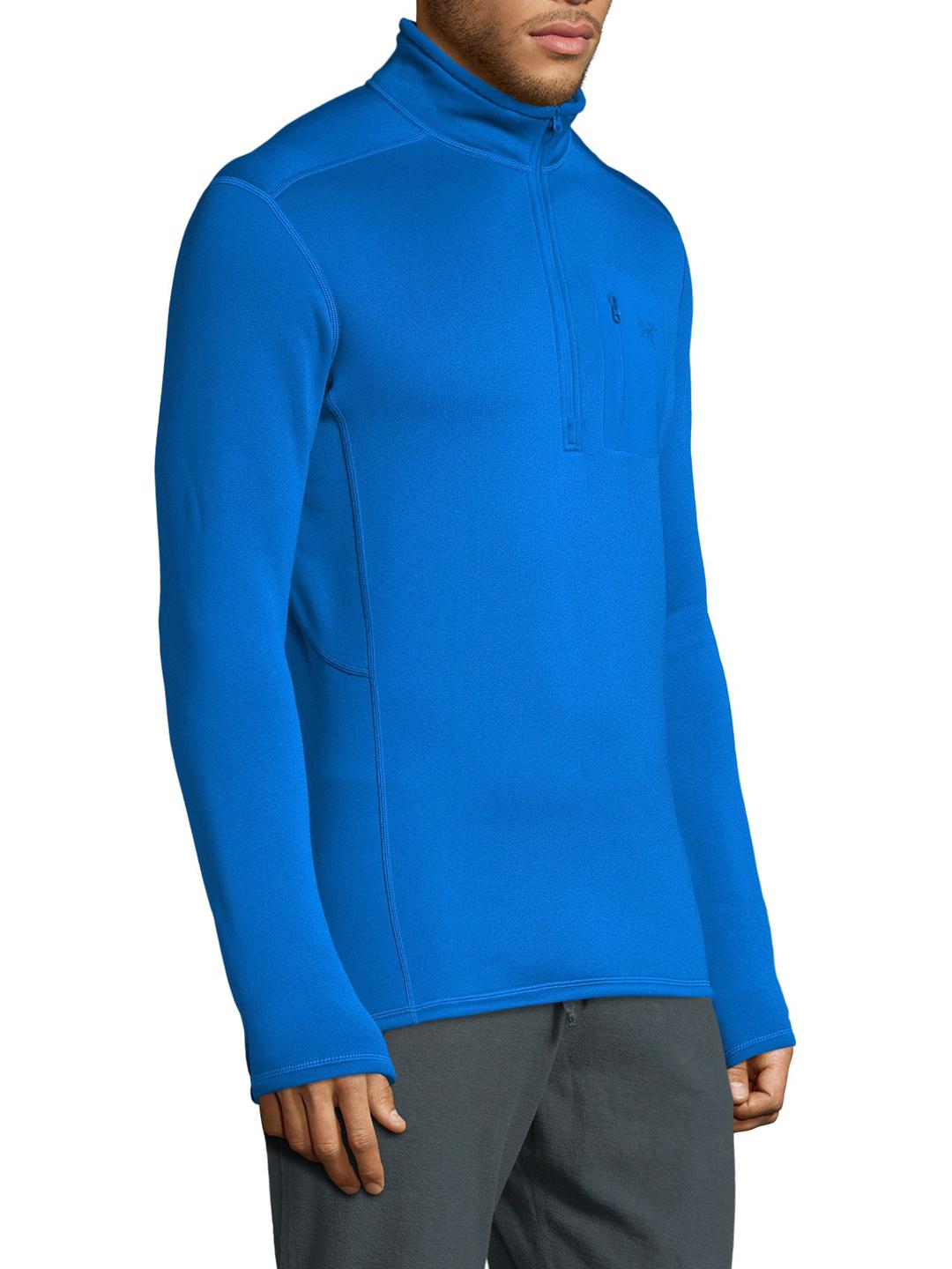 Arc Teryx Synthetic Rho Ar Zip Neck Trim Fit Top In Blue For Men Lyst