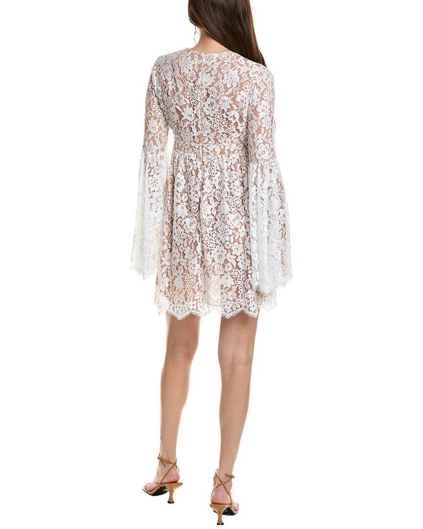 Michael Kors Flare Sleeve Lace Mini Dress in White Lyst UK