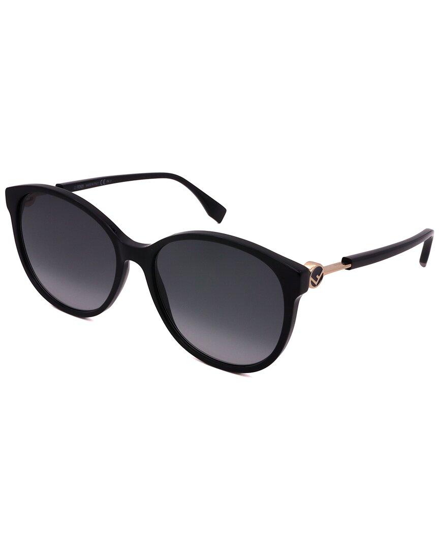 Fendi Sunglasses Women's FF0296/S KB70T Black/Silver Mirror Lenses