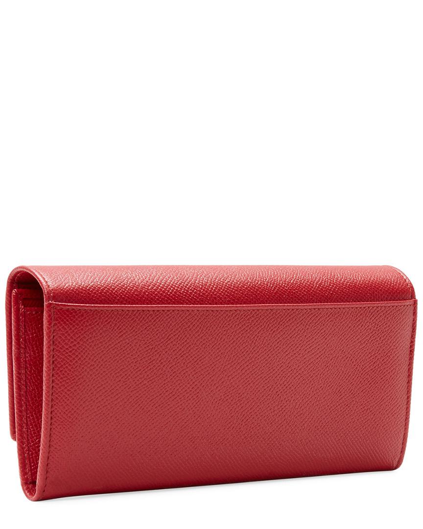 Dolce & Gabbana Dauphine Leather Continental Wallet in Red - Lyst