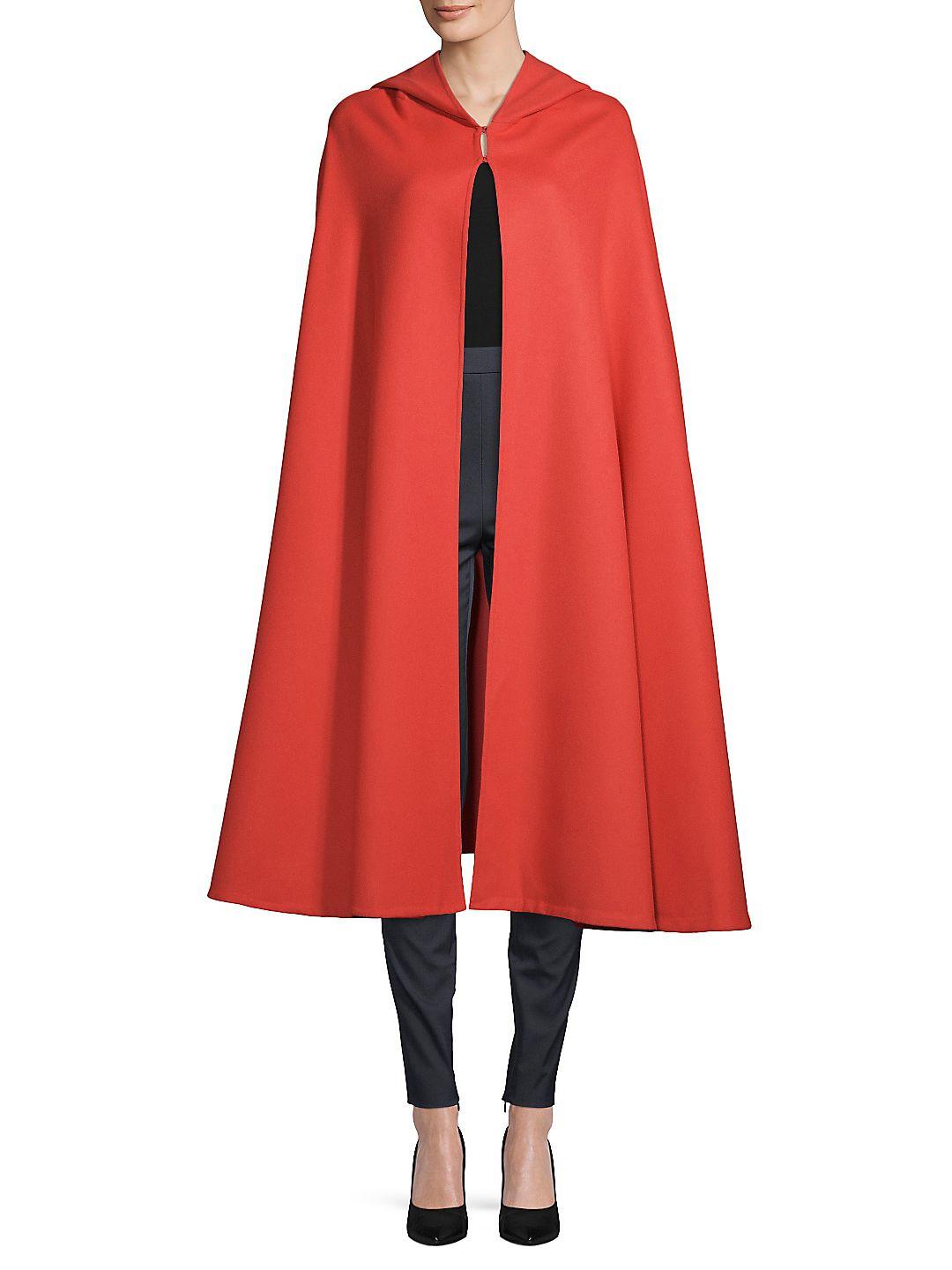 hooded wool cape
