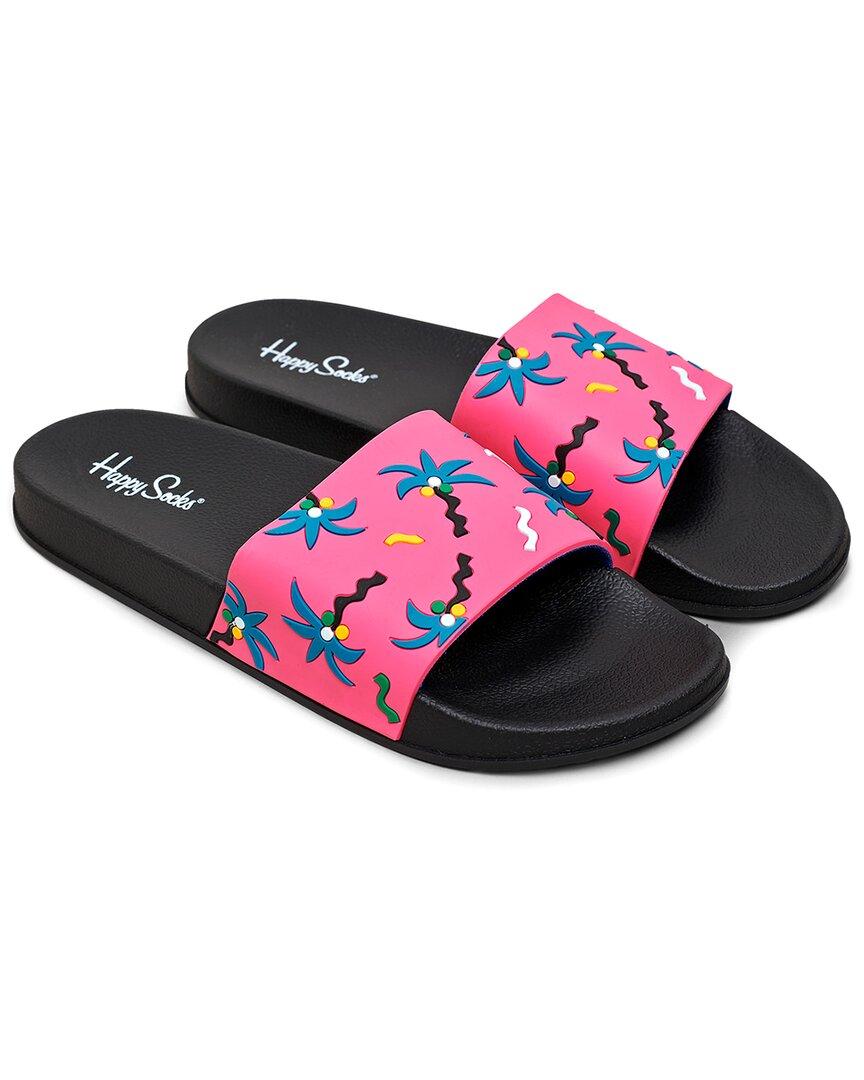 Happy Socks Confetti Palm Slider Sandal in Pink for Men | Lyst