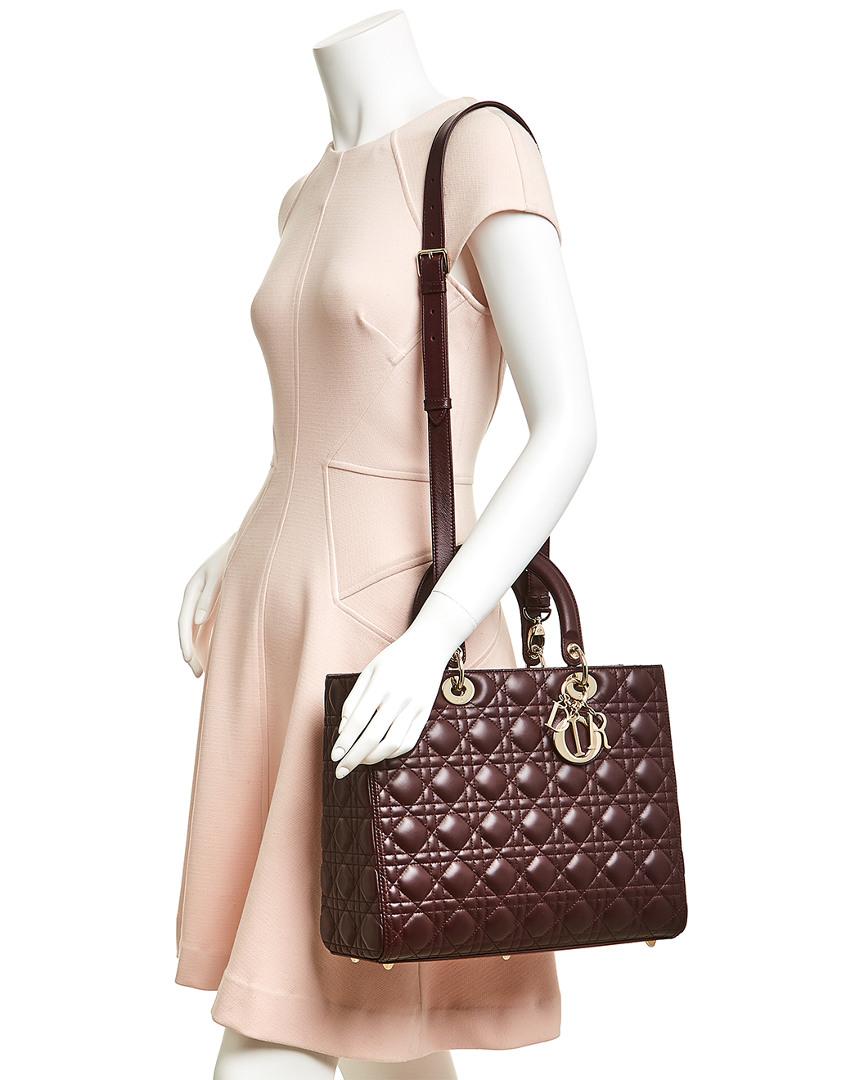 large lady dior lambskin bag