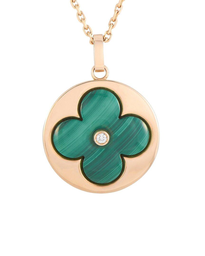 green louis vuitton clover necklace