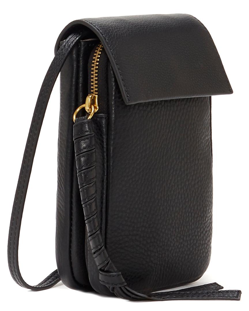 Vince Camuto Cory Crossbody Leather Phone Case in Black | Lyst
