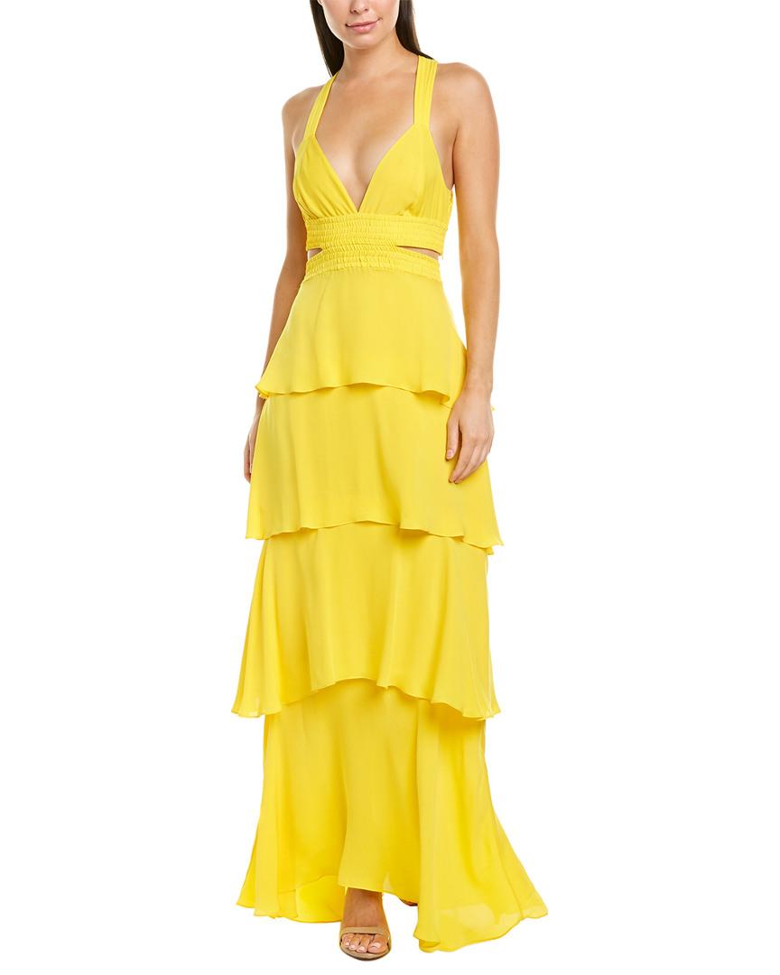 A.L.C. Lita Silk Maxi Dress in Yellow ...