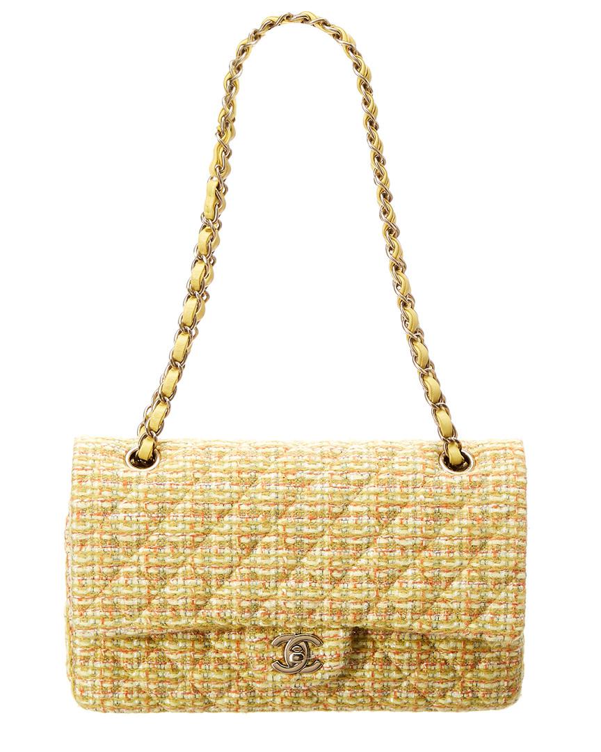 Chanel Limited Edition Yellow Tweed Reissue 2.55 Medium Double Flap Bag |  Lyst