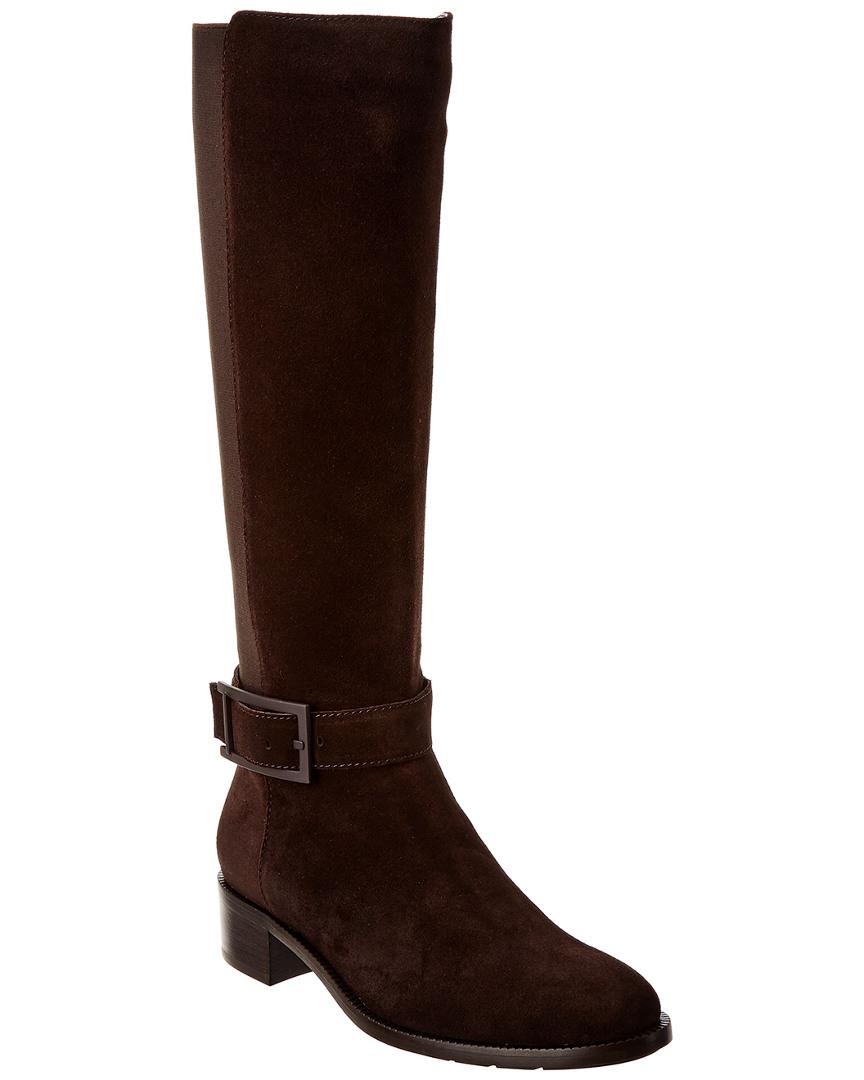 Aquatalia Oria Weatherproof Suede Boot in Brown Lyst