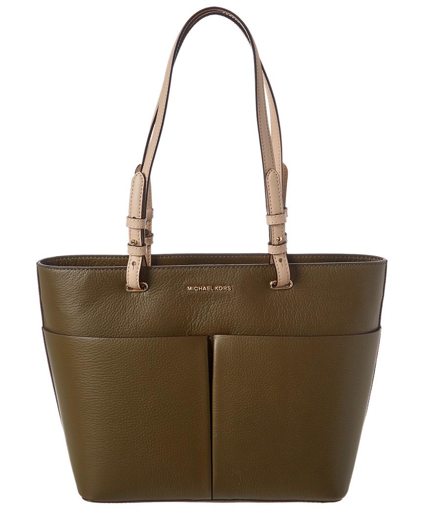 MICHAEL Michael Kors Bedford Leather Pocket Tote - Lyst