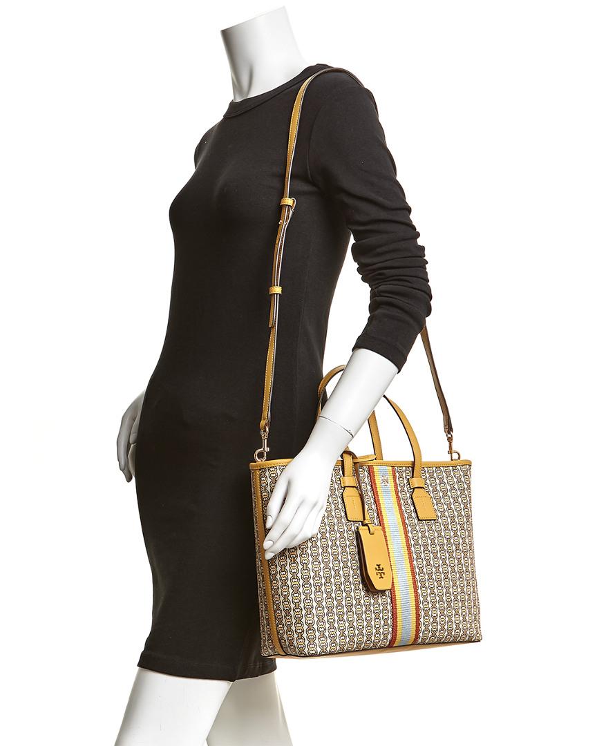 Tory Burch Gemini Link Tote Bag Outfit – JacquardFlower