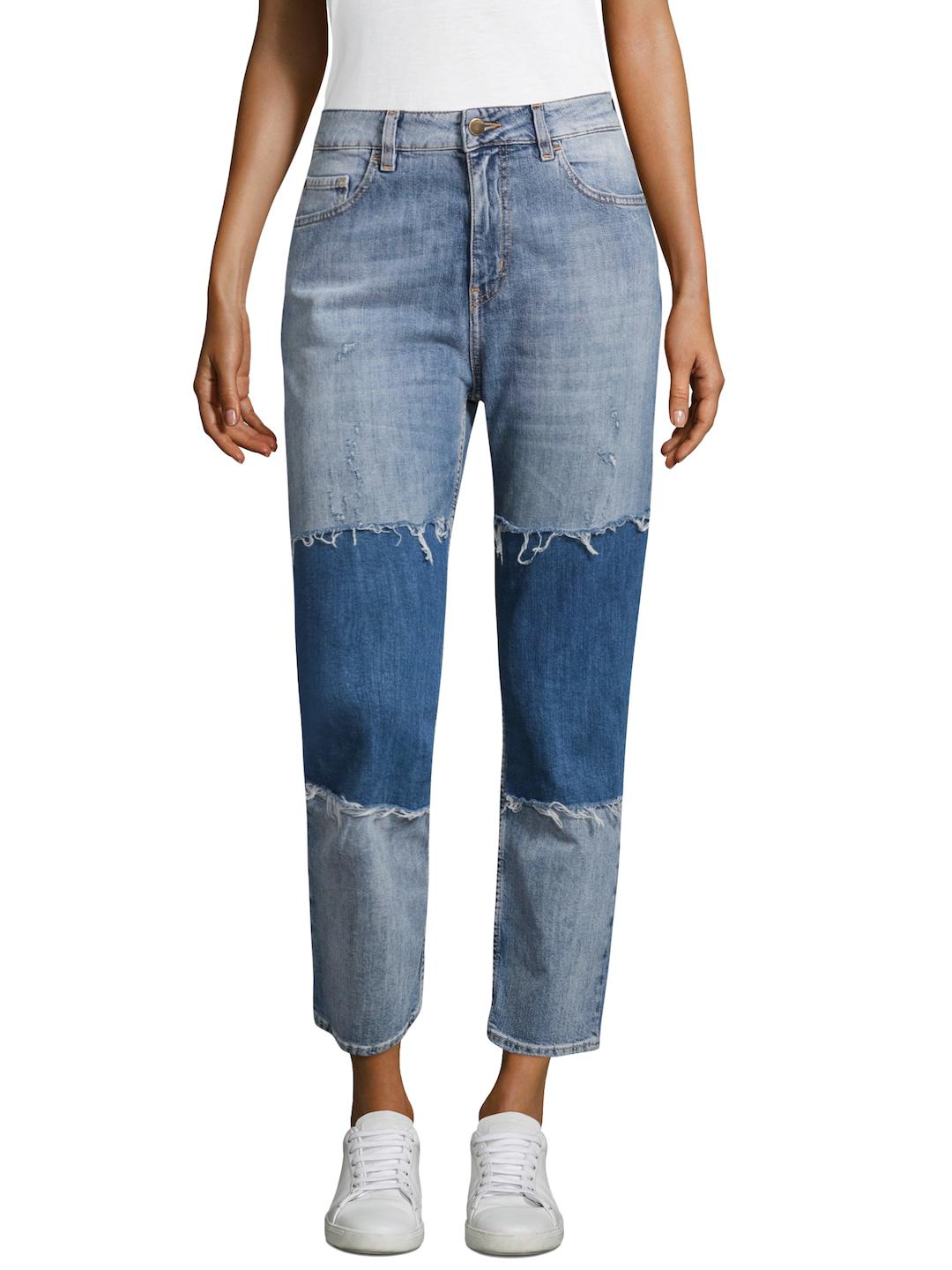 two tone boyfriend jeans