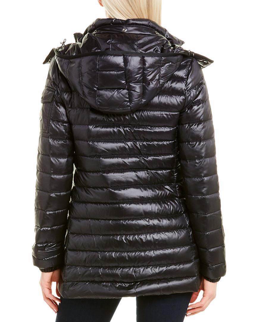 Moncler Synthetic Menthe Giubbotto Hooded Drawstring Puffer Coat in Black -  Save 53% | Lyst