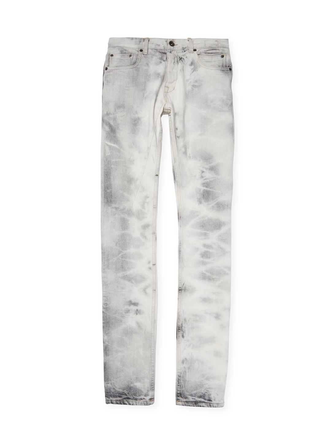black and white faded jeans