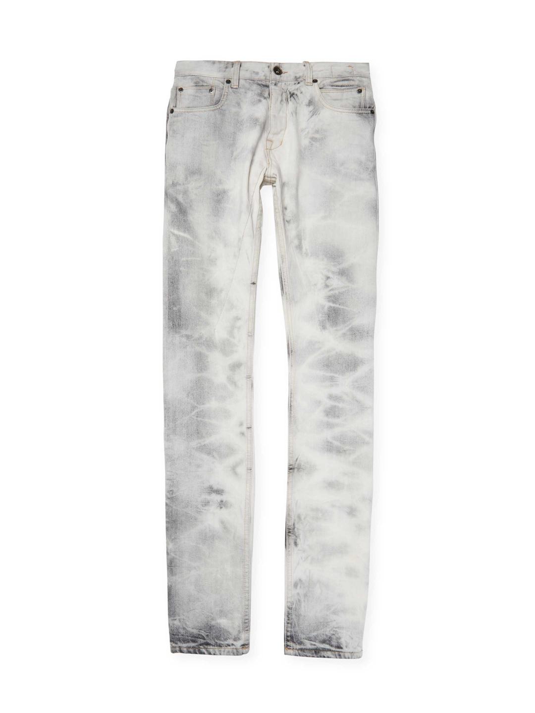 white faded jeans