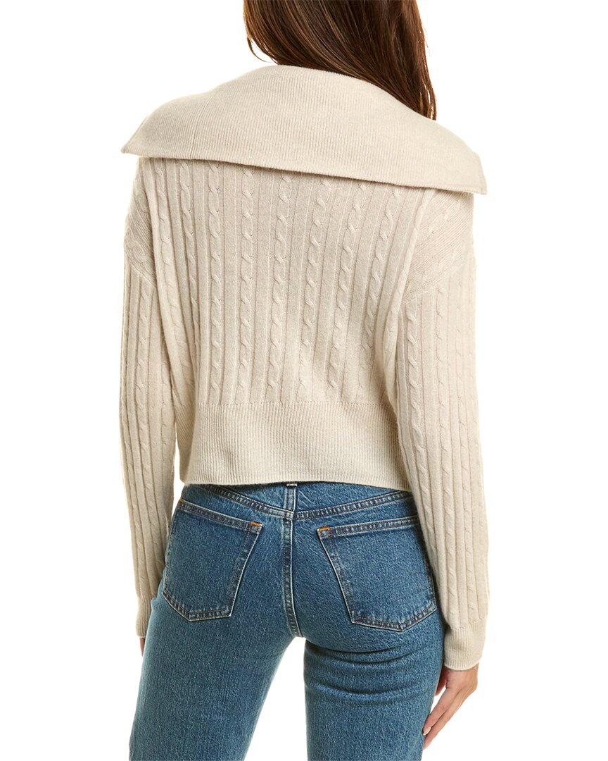 525 America Cable 1 4 zip Cashmere Sweater in Natural Lyst UK