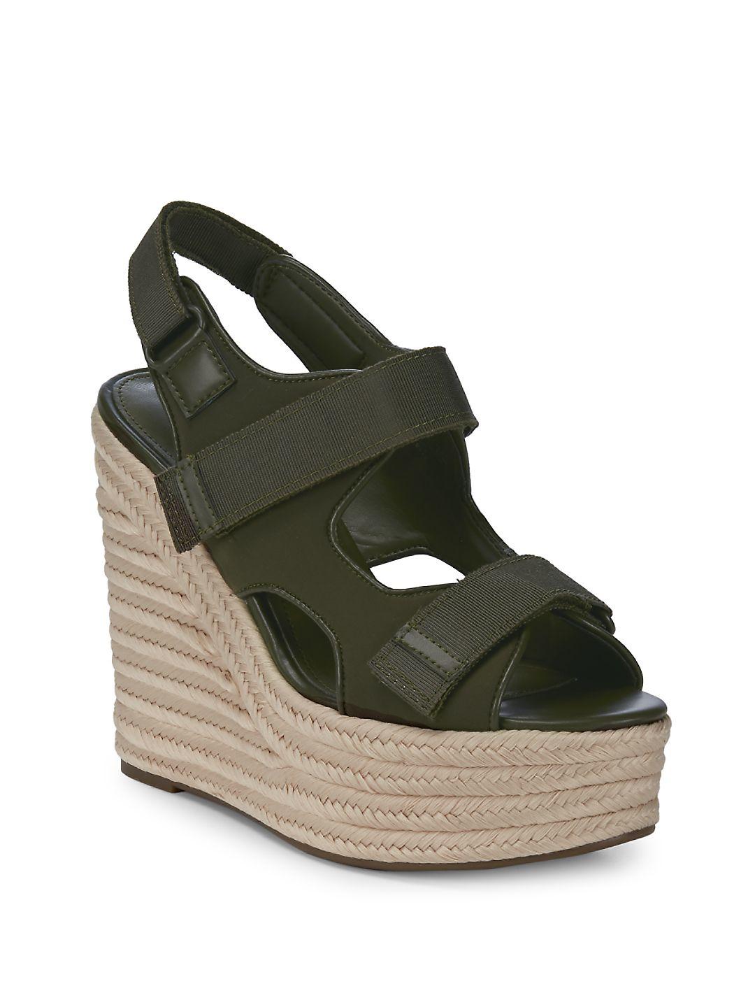 Kendall + Kylie Classic Wedge Sandals in Black - Lyst