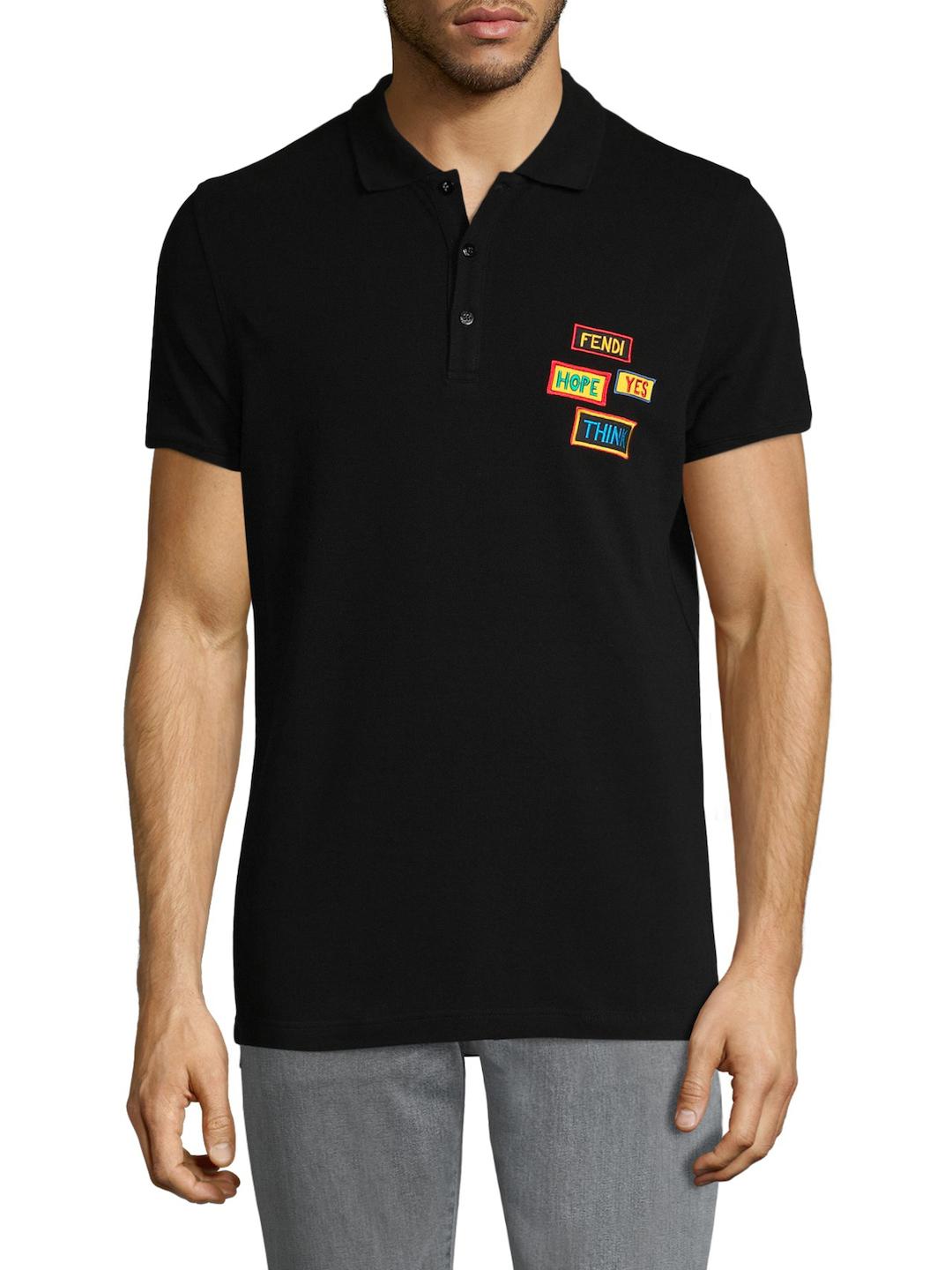 fendi black polo