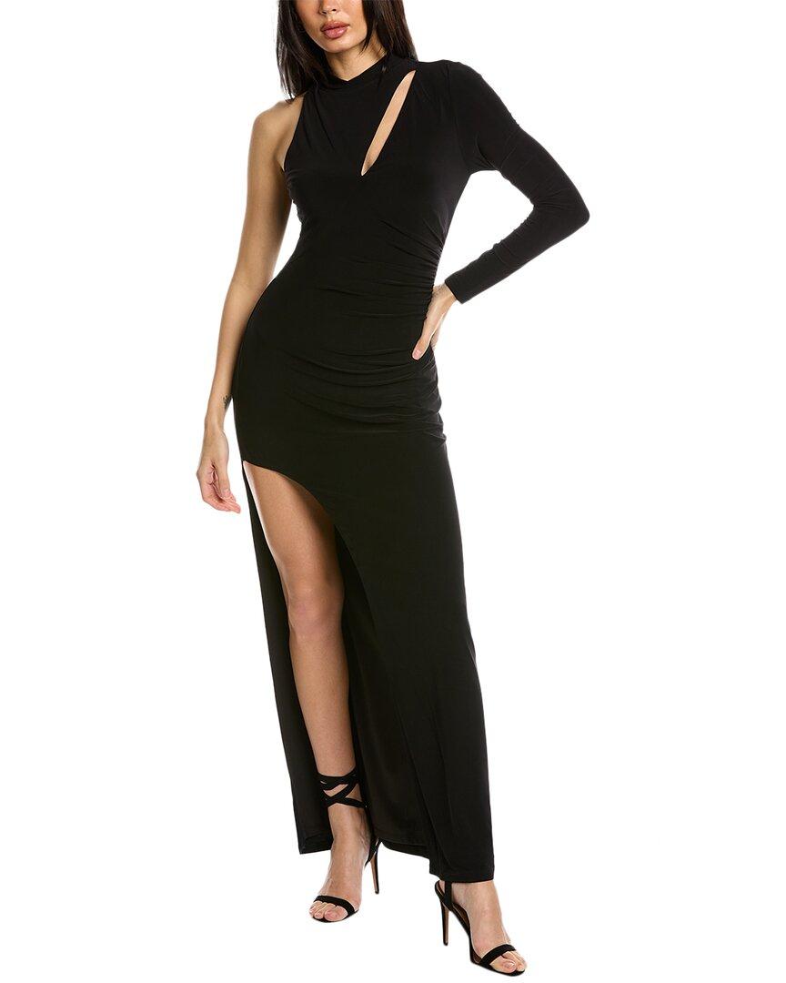 BCBGMAXAZRIA One shoulder Gown in Black Lyst