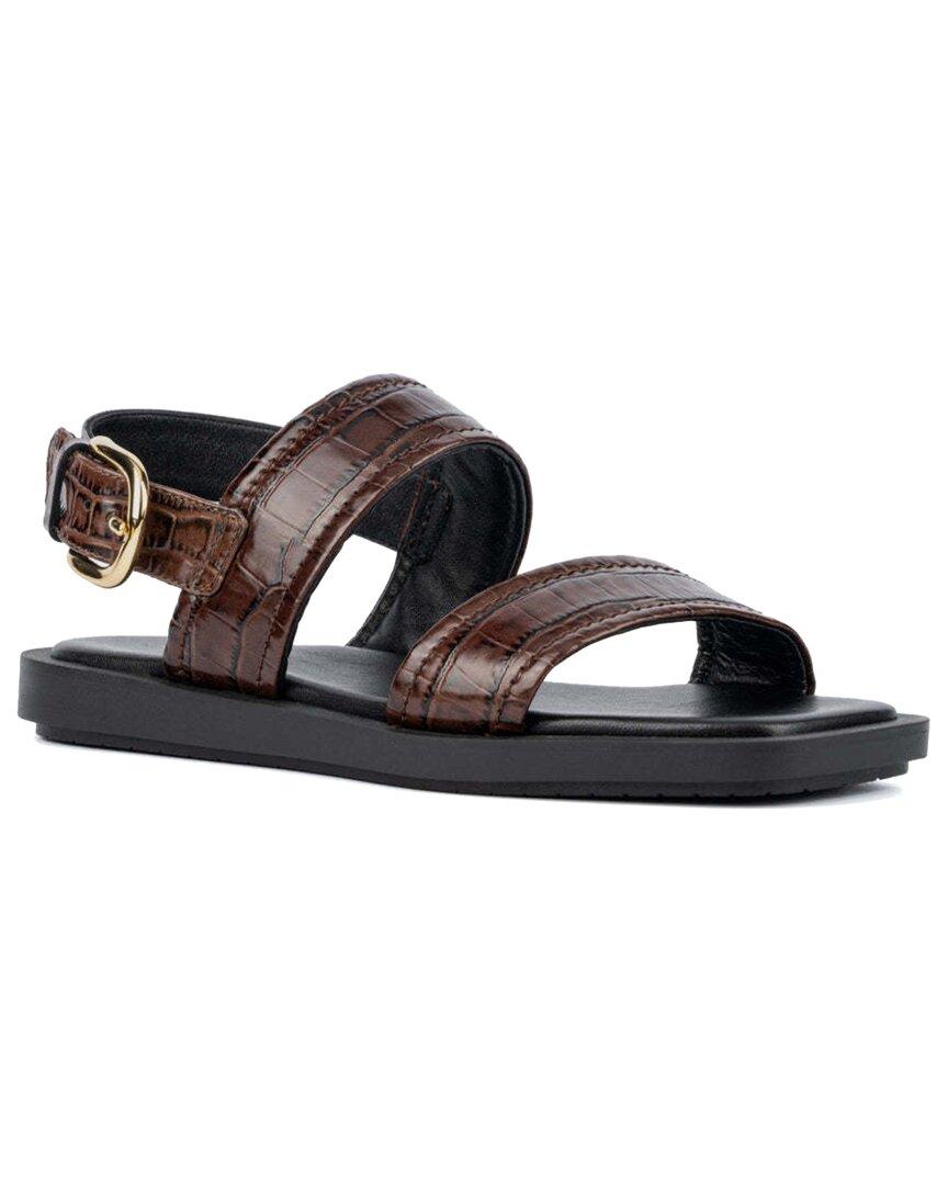 Aquatalia Men’s Brown Leather Slip-On Sandals Aquatalia Britt Water Repellent Slide Sandal - Champagne  main image 3