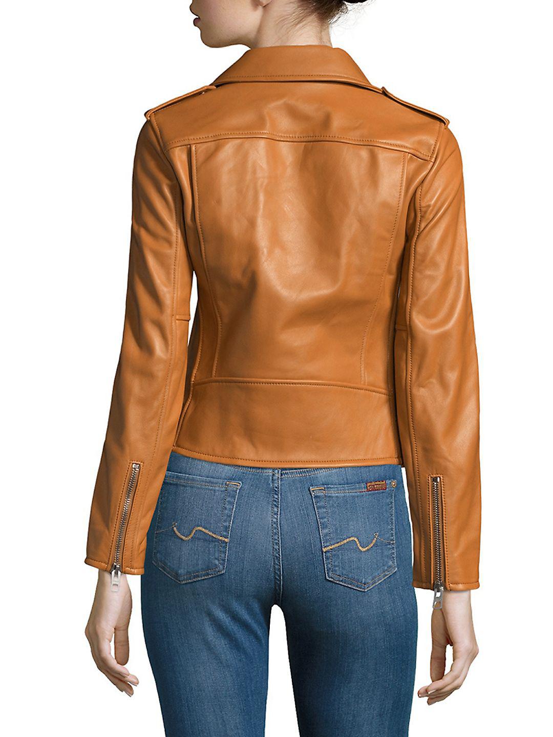 coach leather jacket womens