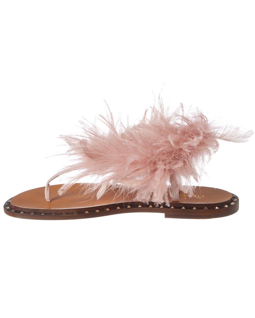 valentino feather sandals