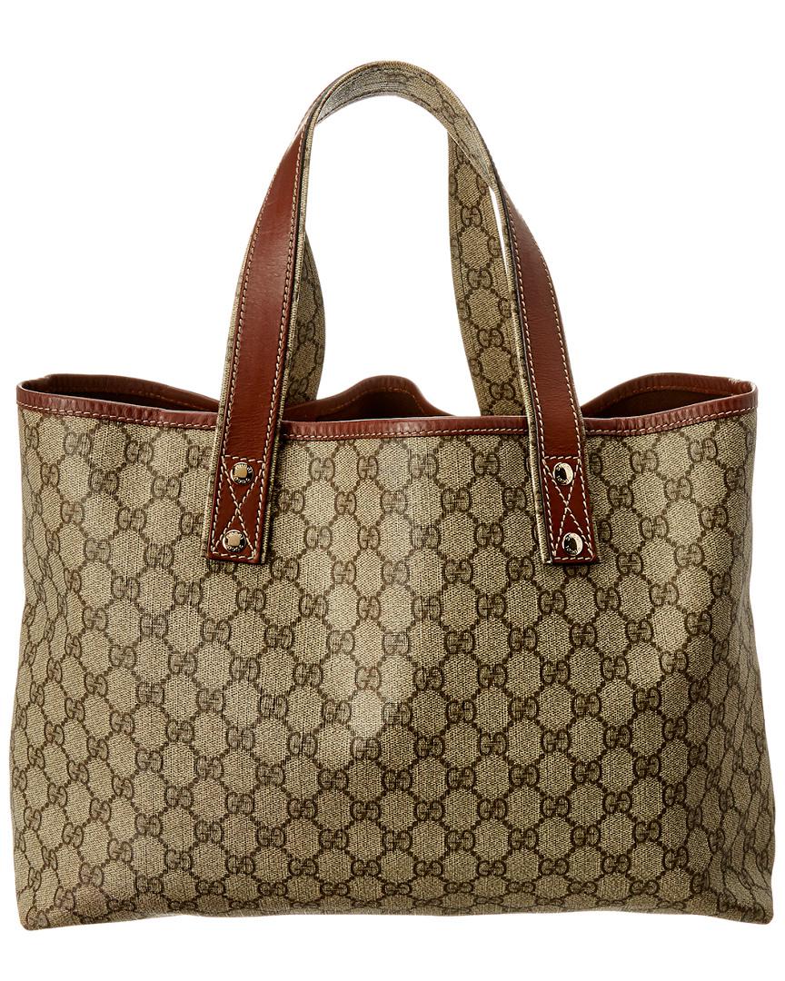 Authentic Gucci Ophidia Jumbo GG Canvas Tote Purse Brown GORGEOUS