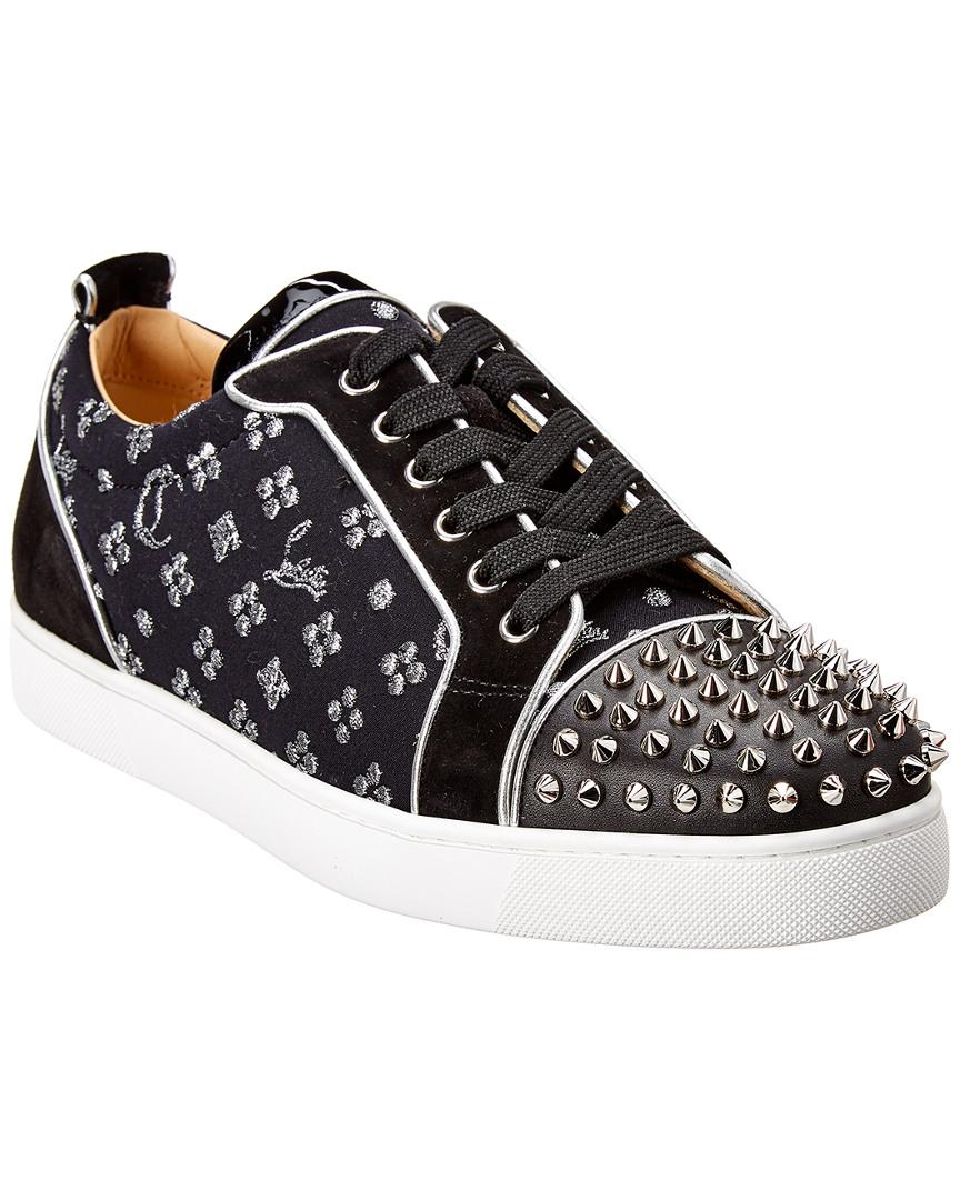 Playful Hensigt temperament Christian Louboutin Louis Junior Spikes Leather & Suede Sneaker in Black  for Men - Lyst