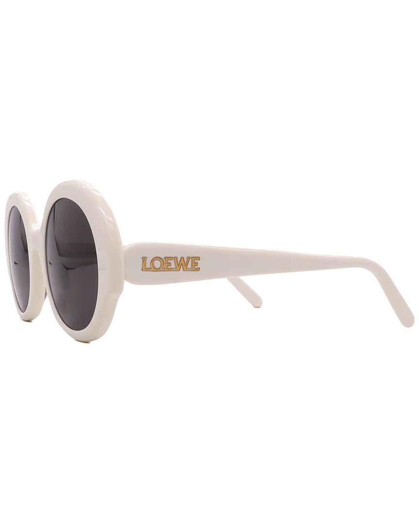 Loewe Women\'s Lw40135i 52Mm Sunglasses Loewe Round Sunglasses LW40135I White w/ COA Italy main image 4