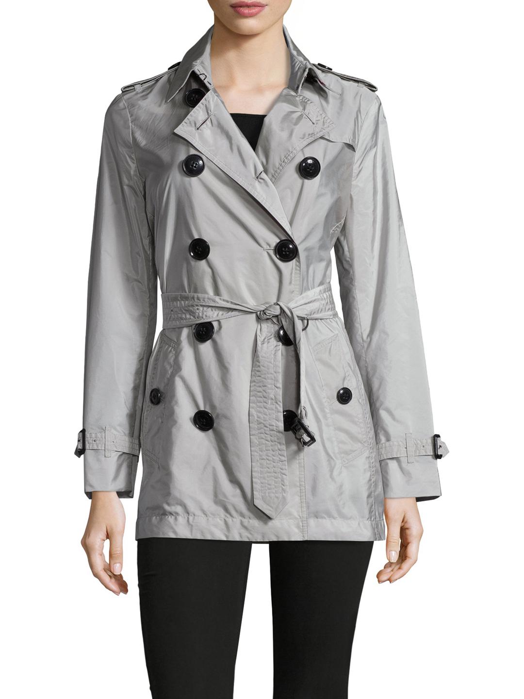 Burberry Synthetic Kerringdale Lightweight Trench Coat in Gray - Lyst