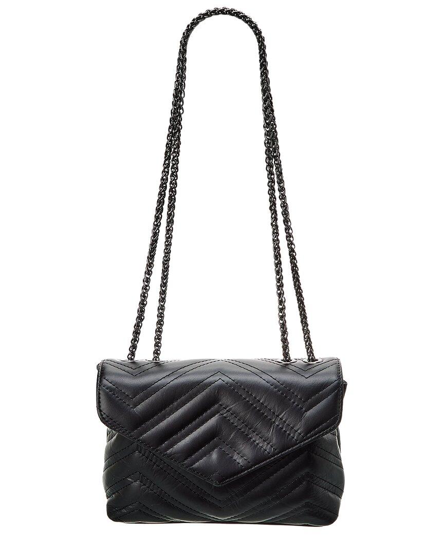 Italian Leather Shoulder Bag in Black Lyst