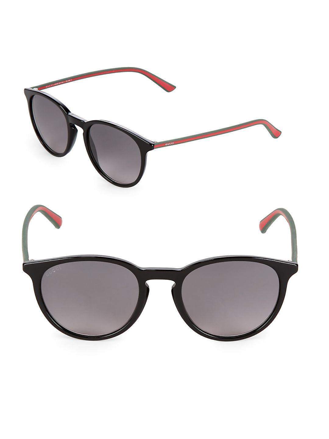 gucci 52mm round cat eye sunglasses