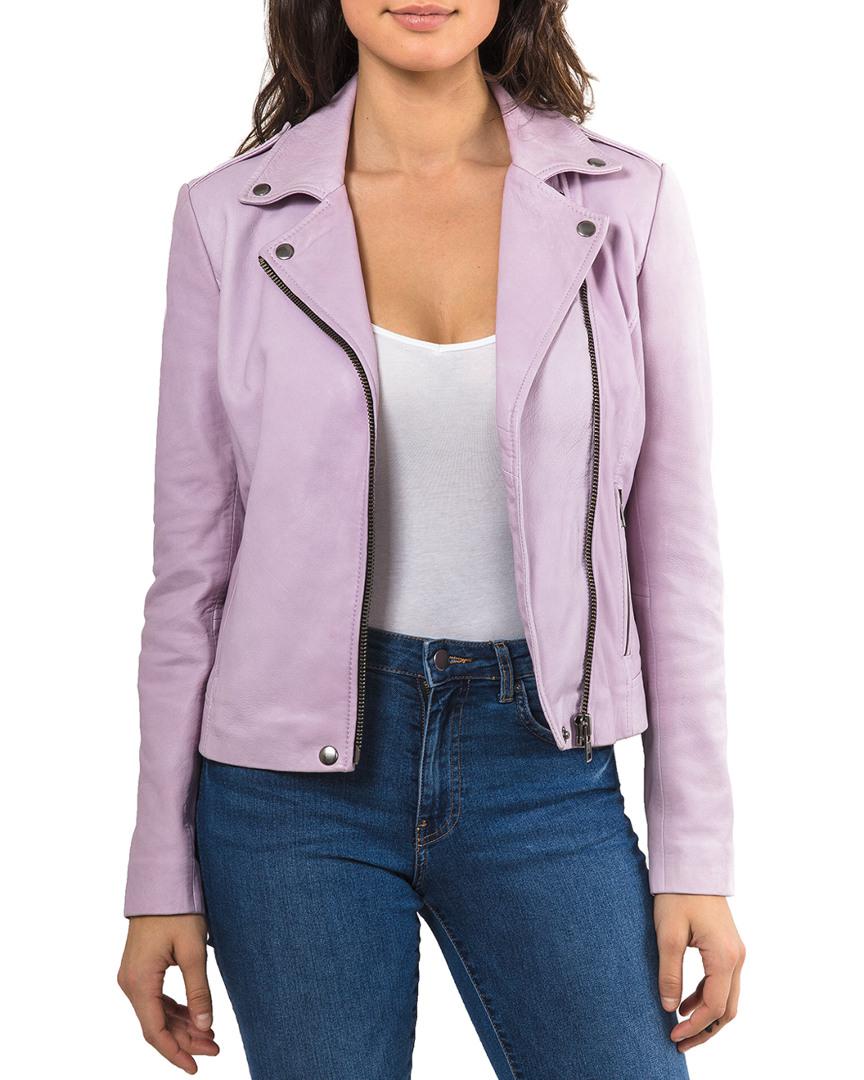 lavender moto jacket
