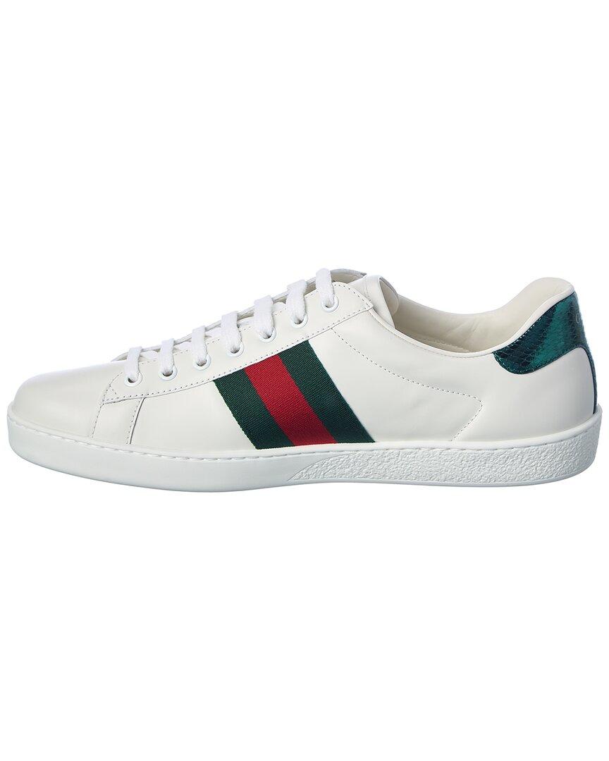 gucci ace leather sneaker white