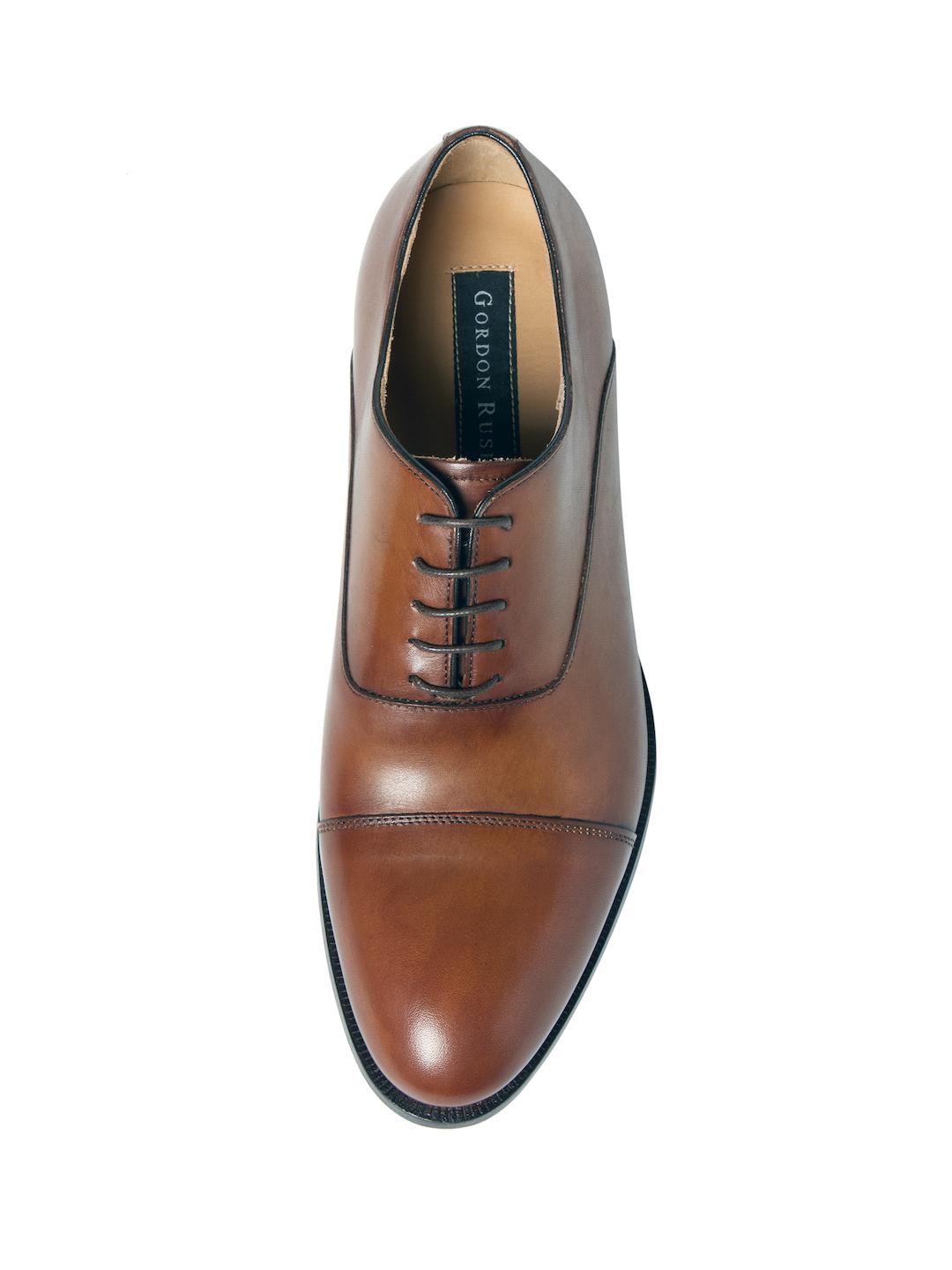gordon rush cap toe leather oxford