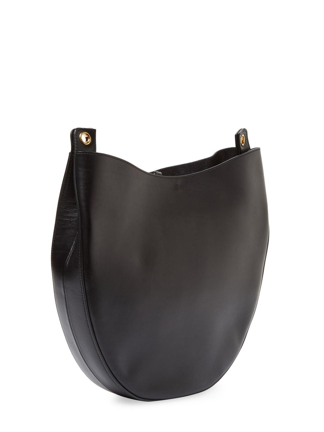 Celine Medium Calfskin Leather Hobo Bag in Black | Lyst