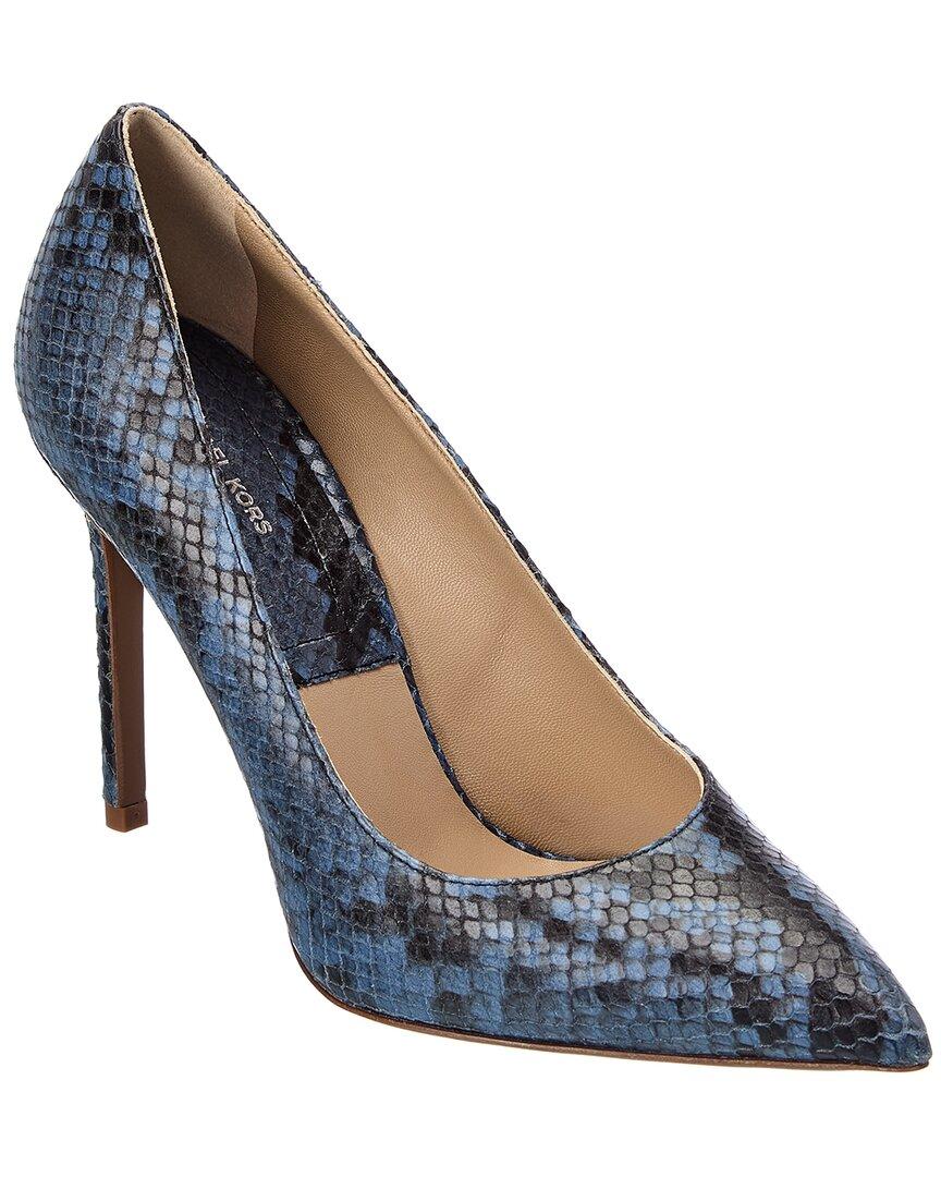 Michael Kors Gretel Runway Leather Pump in Blue | Lyst