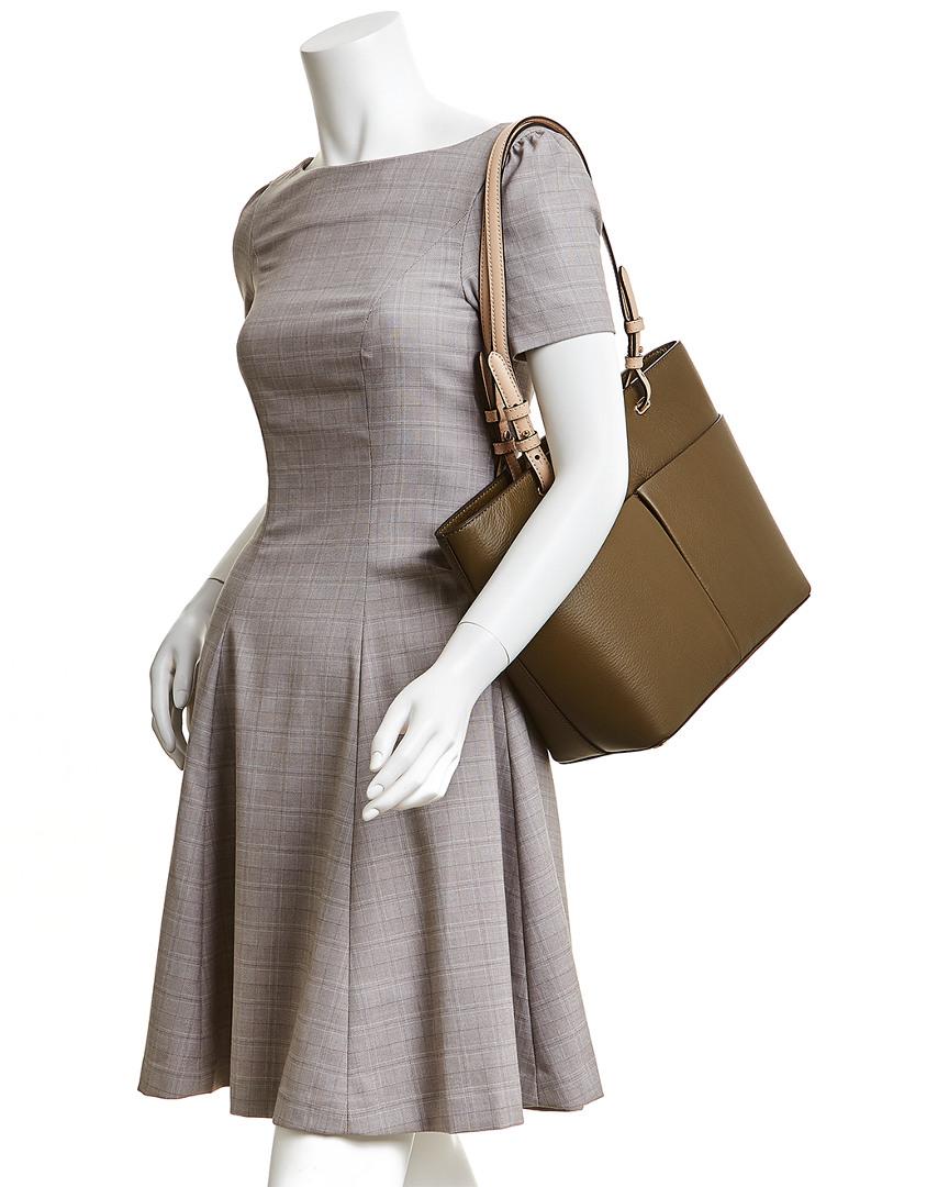 Bedford pebble top leather pocket tote