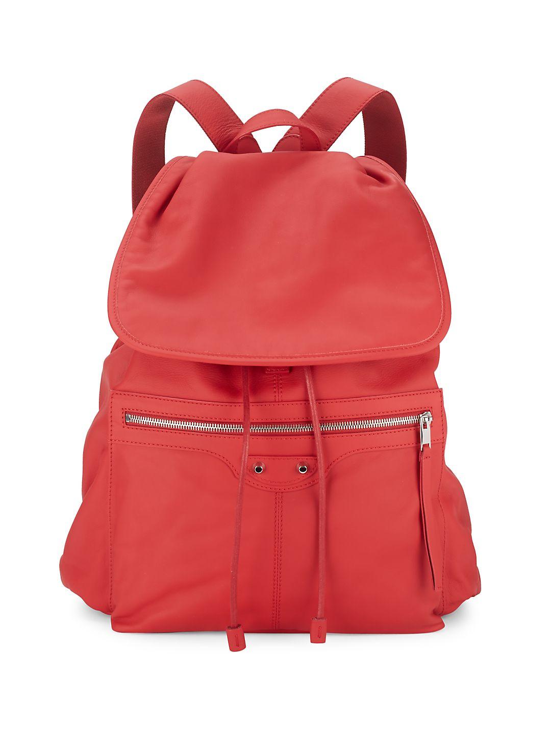 Balenciaga Drawstring Leather Backpack 