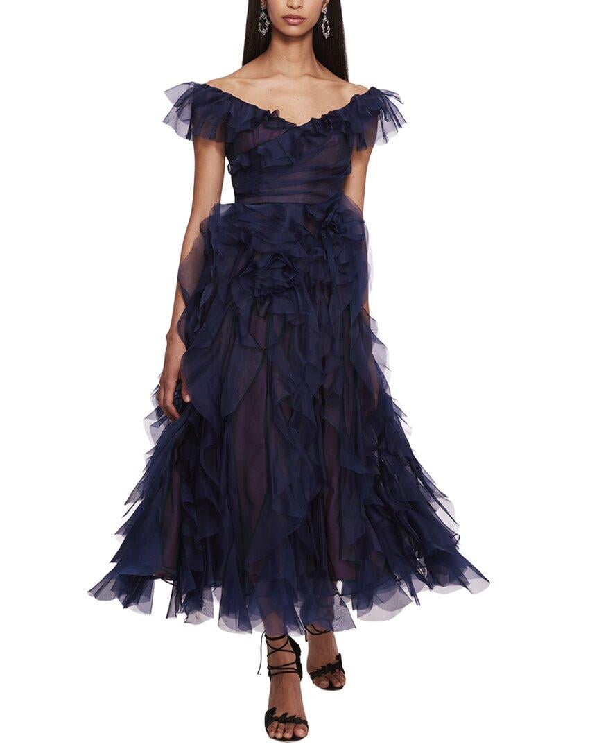 marchesa evening dresses sale High-Side-Slit Tight Long Simple Prom Dress main image 1