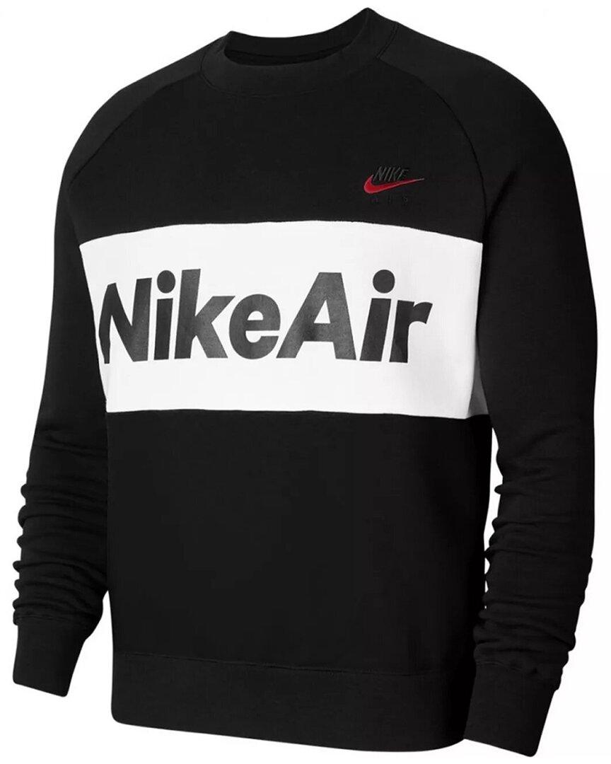 Nike Fleece Sportswear Air Crewneck Sweatshirt in Black for Men - Lyst