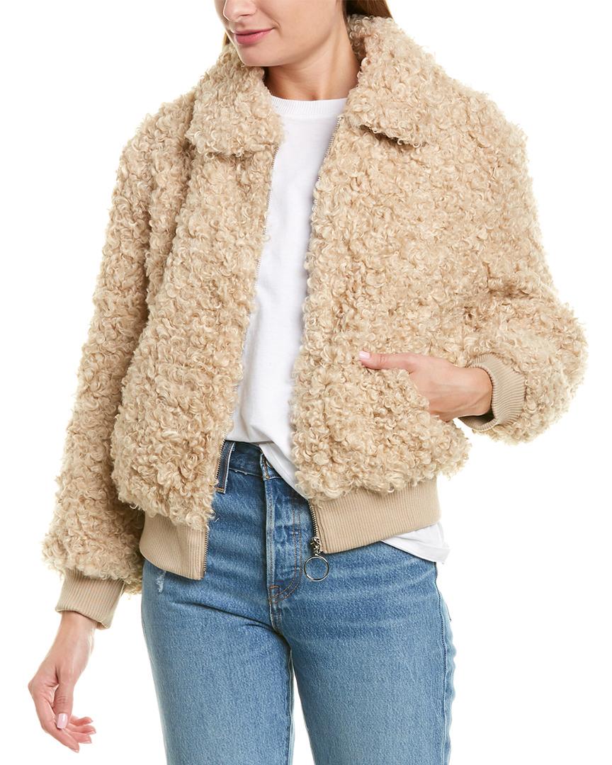 beige fuzzy coat