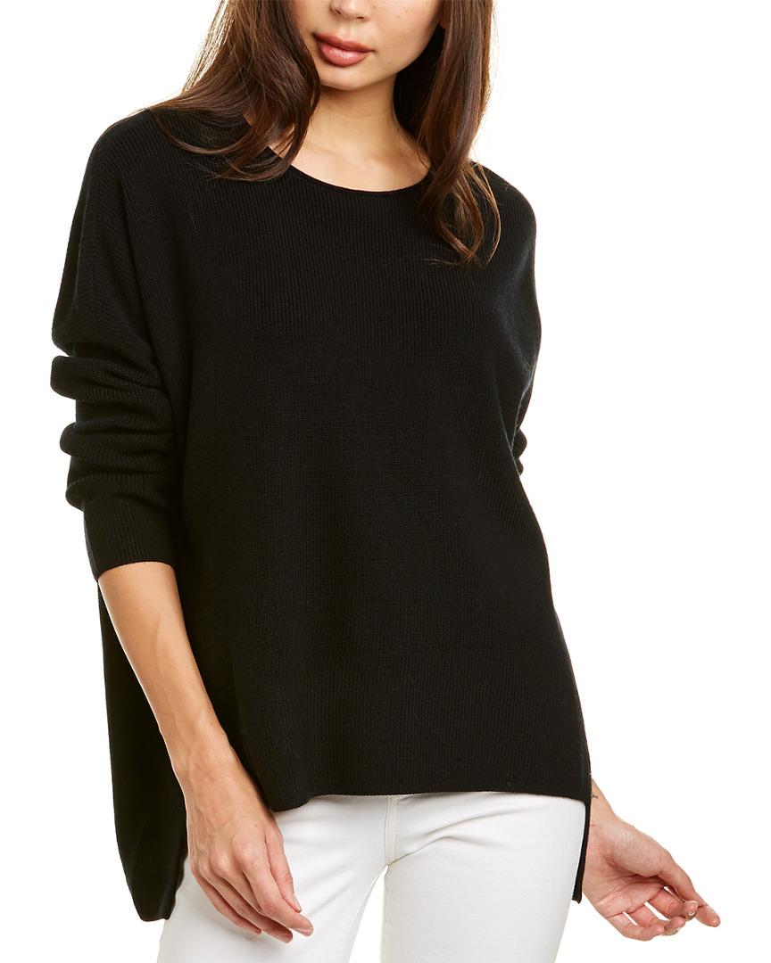 Eileen Fisher Ribbed Wool Sweater in Black - Save 1% - Lyst